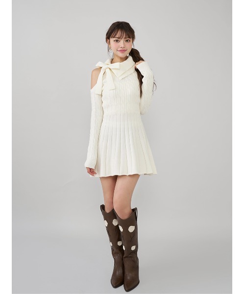 Darich（ダーリッチ） ワンピース アメスリフレアニットミニワンピース