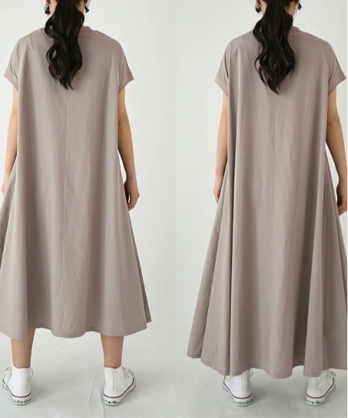 No one knows（ノーワンノーズ） ワンピース リブ付きAラインフレンチ