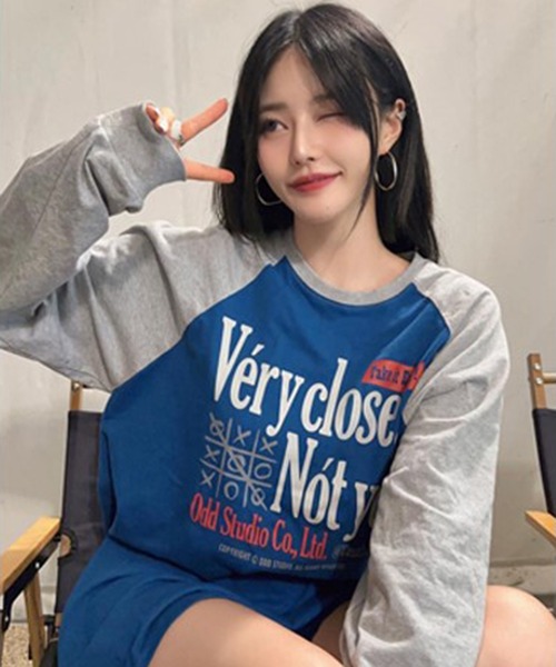 ODD STUDIO（オッドスタジオ） tシャツ Very Close Raglan Over Fit