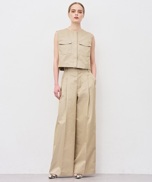 uncrave（アンクレイヴ） パンツ チノギャバジン ワイドトラウザー