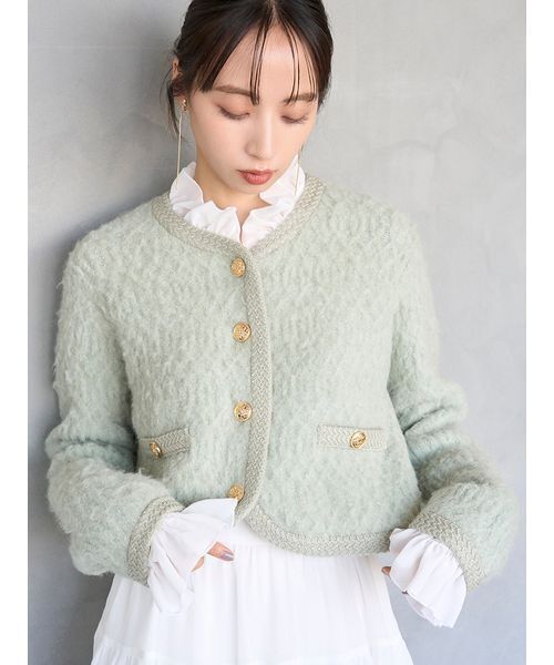 SNIDEL（スナイデル） ジャケット ノーカラージャケット ファーライク