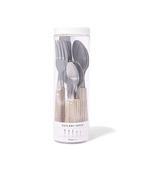 Francfranc（フランフラン） カトラリー カトラリー 10点セット ウッド