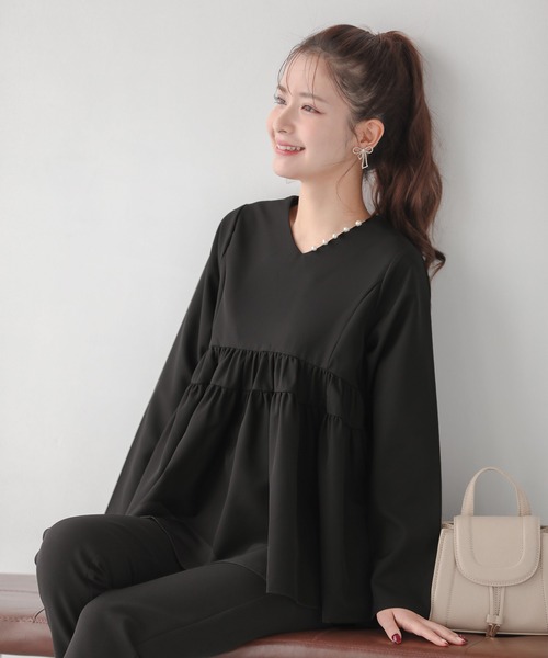 Fit more（フィットモア） ブラウス シャツ 「ZOZO限定カラー」Vネック