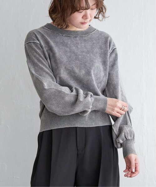 notch. ニット セーター ストーンウォッシュプルオーバーニット