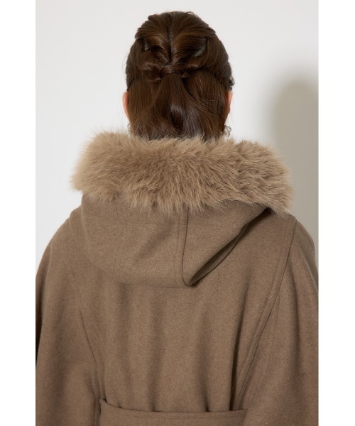 rienda（リエンダ） ポンチョ ウールMIXフードポンチョコート 秋服 冬