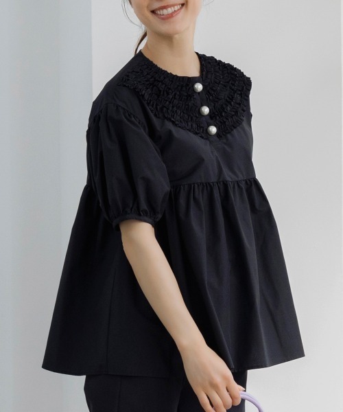 Sono（ソーノ） ブラウス シャツ 「SONO/ソーノ」ちびフリルブラウス