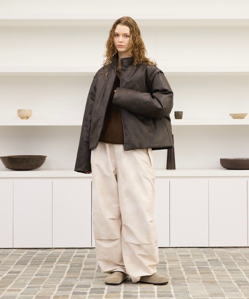 soerte ダウンジャケット ダウン 2way high neck down jacket / 2way