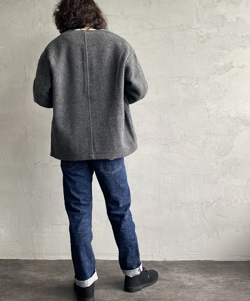 Danton（ダントン） ジャケット ノーカラージャケット ウールライト