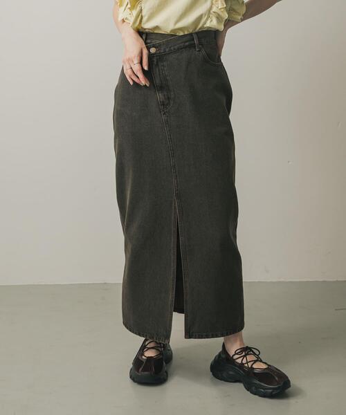 SENSE OF PLACE by URBAN RESEARCH スカート アシメベルトデニム