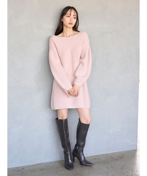 SNIDEL（スナイデル） ワンピース ラクーンミニニットワンピース