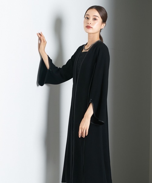 セットアップ 喪服・礼服｜洗える｜防しわ｜サテン切替｜フロント