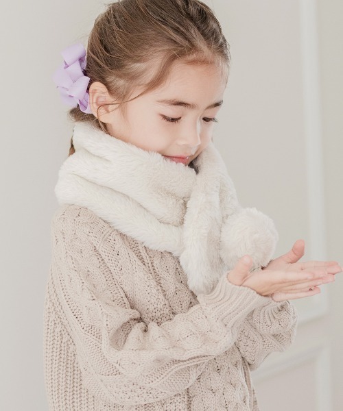 Catherine Cottage（キャサリンコテージ） マフラー ポンポンファー