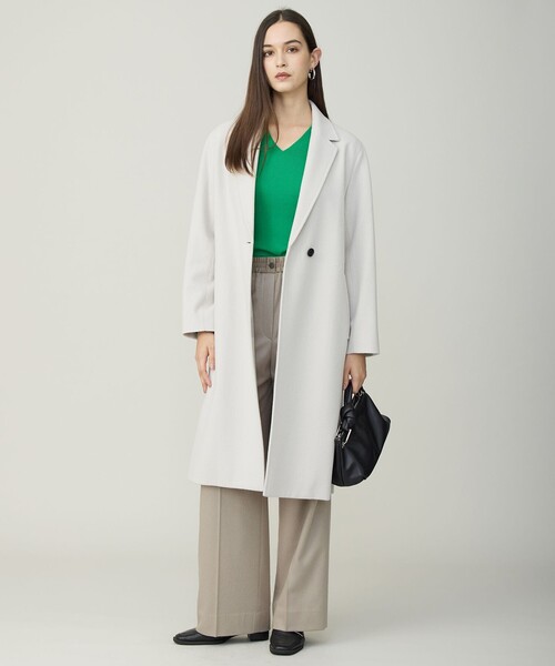 ICB（アイシービー） コート チェスターコート ウールカシミヤメルトン