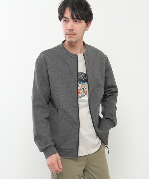 ikka（イッカ） カーディガン テックストレッチジップカーディガン