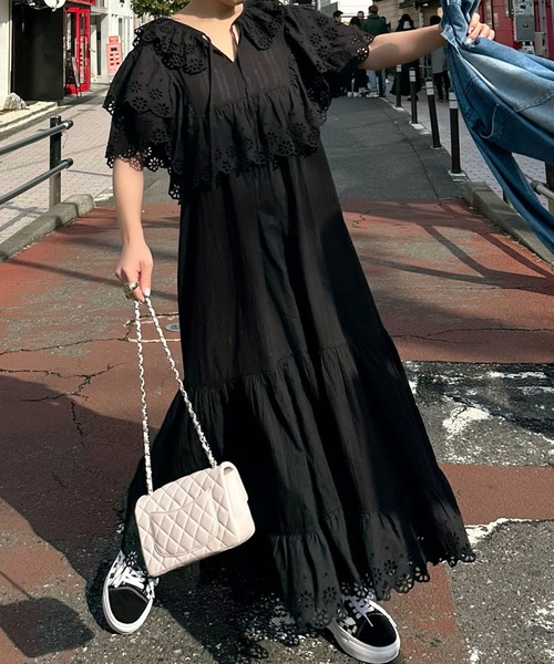 Alley Tokyo ワンピース レースどっさり半袖ワンピース : ZOZOTOWN