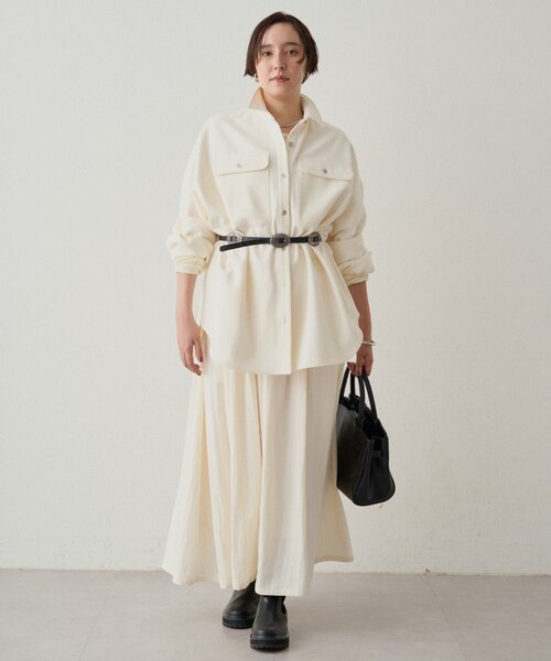 Loungedress（ラウンジドレス） ブラウス シャツ ウールオーバーシャツ