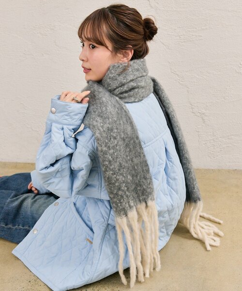 mystic（ミスティック） ストール マフラー カラーフリンジストール