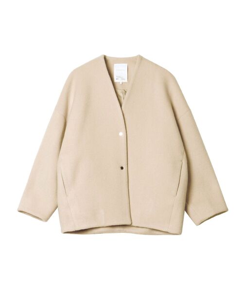 ELENDEEK（エレンディーク） ノーカラーコート コート フォルム