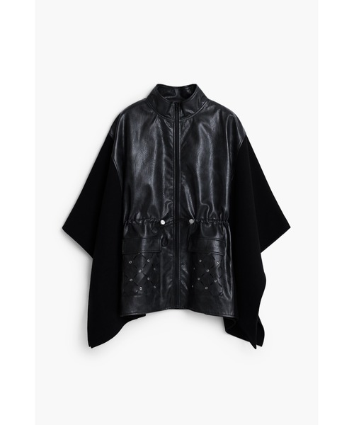 Desigual（デシグアル） ポンチョ フェイクレザー・ポンチョ