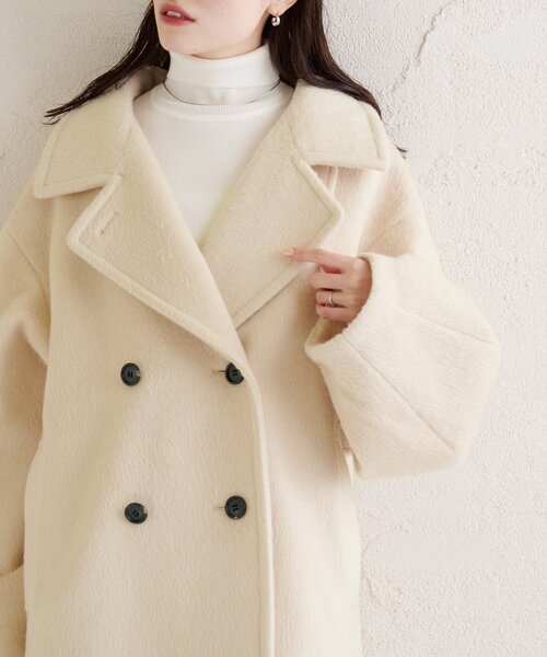 mystic（ミスティック） コート アウター ウール混 シャギーミドル