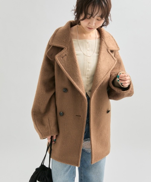 mystic（ミスティック） コート アウター ウール混 シャギーミドル