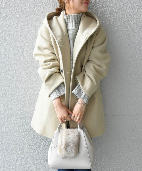 SHIPS any コート アウター 「WEB限定」SHIPS any: フーデット ミディ