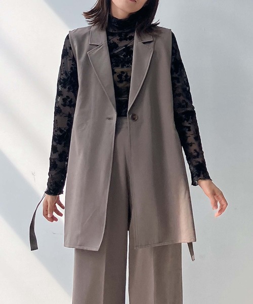 AS KNOW AS（アズノゥアズ） ベスト ジレサイドベルトベストジャケット