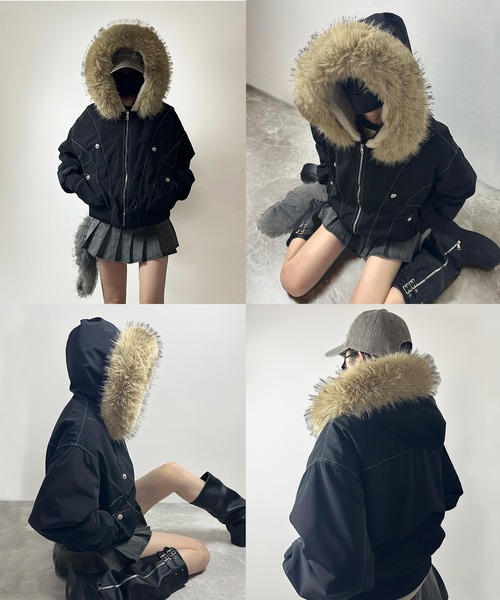 FOLLOWIN（フォロウィン） ブルゾン アウター 「ファー取り外し可能