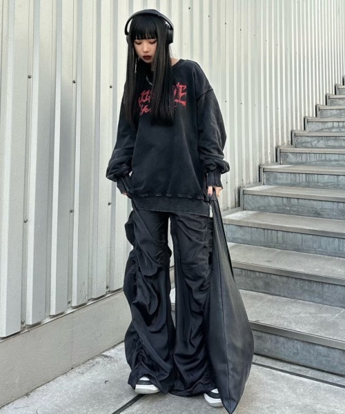 KsG パンツ ワイドシャーリングモップパンツ レディース メンズ