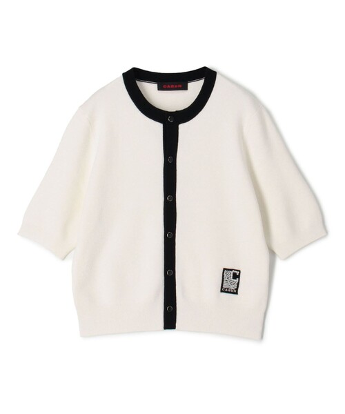 CABaN（キャバン） カーディガン コットンカシミヤ バイカラーハーフ