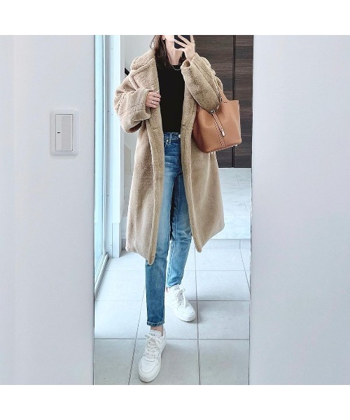 r.（アールドット） ピーコート pコート テディボア ロングコート