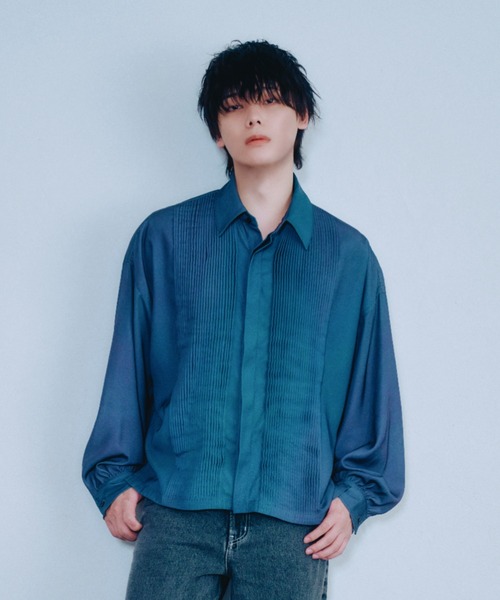 Etrarium ブラウス シャツ Hana” Pleats Shirt プリーツシャツ