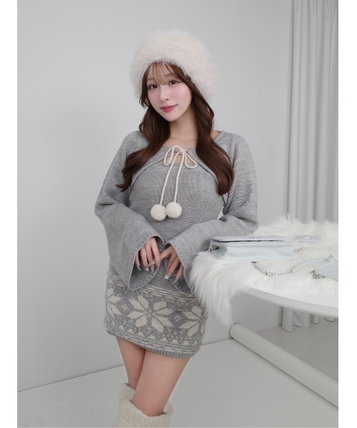 Darich（ダーリッチ） ワンピース ノルディックパネルニットミニ