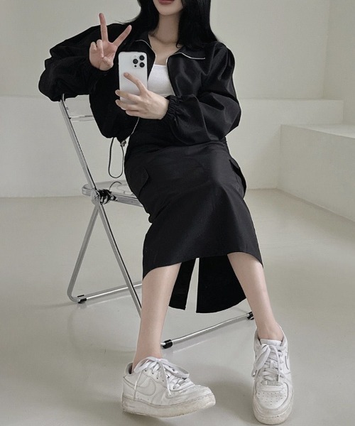 LACーVERT セットアップ ナイロンウィンドブレーカー×スカート