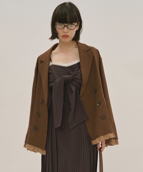 loin nuit ジャケット テーラードジャケット frill layered design
