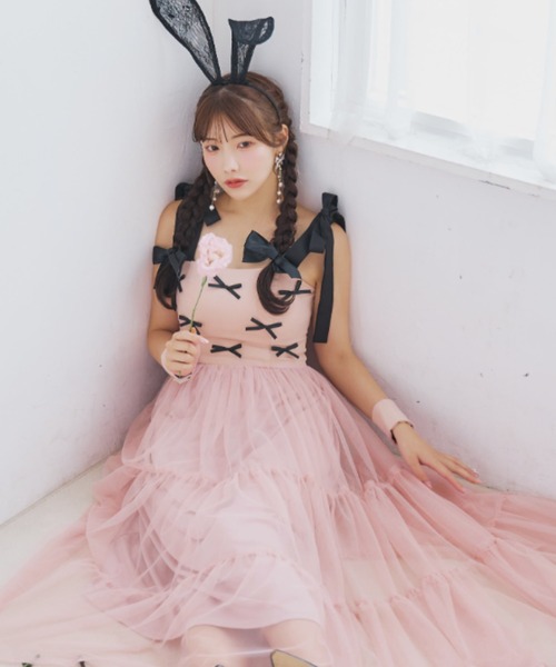 sugar nine コスプレ バニーリボンチュールワンピース 「ハロウィン4点