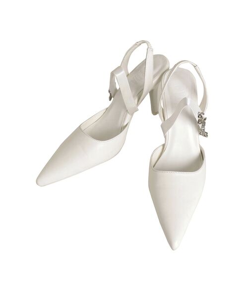 GYDA（ジェイダ） パンプス heelストラップモチーフ付きポインテッド