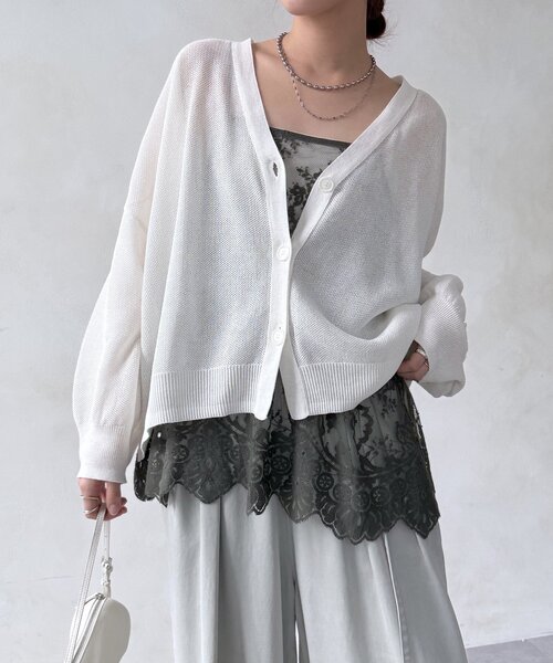 DouDou（ドゥドゥ） ブラウス シャツ 「新色追加」スカラレースキャミ