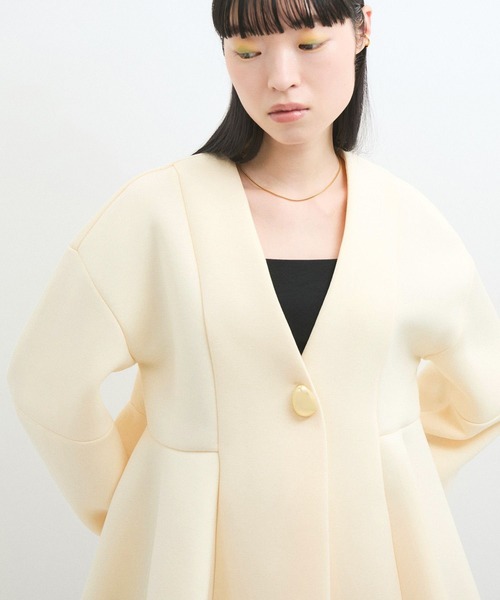 ADAM ET ROPE'（アダムエロペ） カーディガン エッグブローチ付き