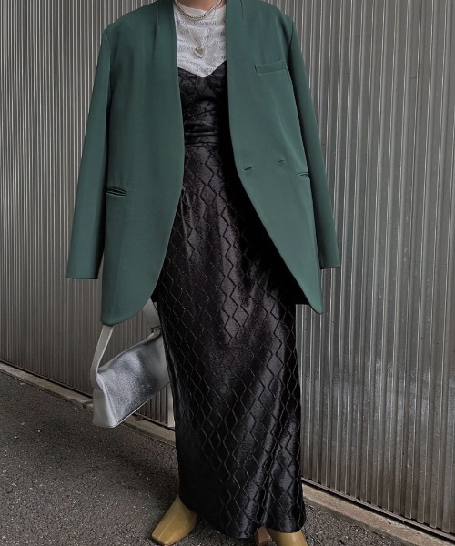 Ameri（アメリ） ジャケット ノーカラージャケット ESSENTIAL CURVE