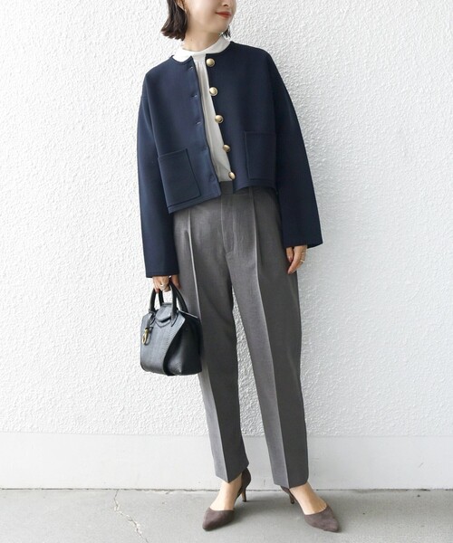 SHIPS（シップス） ジャケット ノーカラージャケット *「手洗い可能