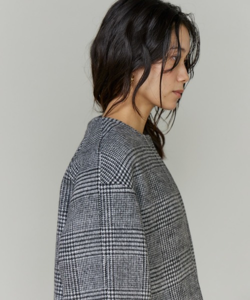 INED（イネド） ノーカラーコート コート ライトウエイト両面ビーバー