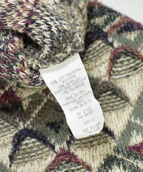 VINTAGE セーター ニット 「ヴィンテージ古着」80's TSR 立体編み