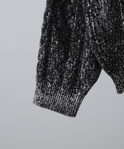 CLEL（クレイル） セーター ニット 「CLEL」Foil Print Cable Crew