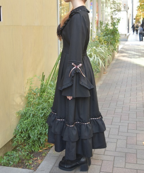 axes femme（アクシーズ ファム） ワンピース ローズ×リボン姫袖