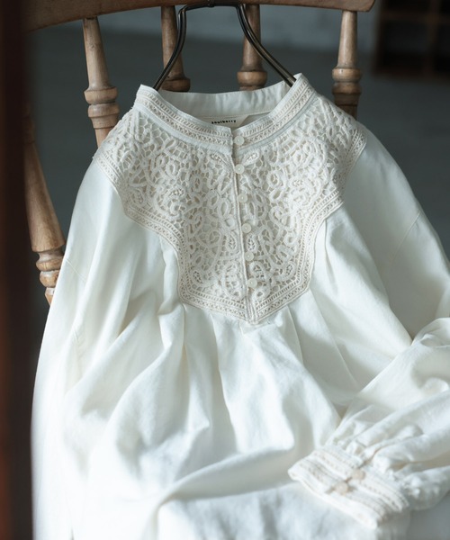 soulberry（ソウルベリー） ブラウス シャツ 木漏れ日レースのブラウス