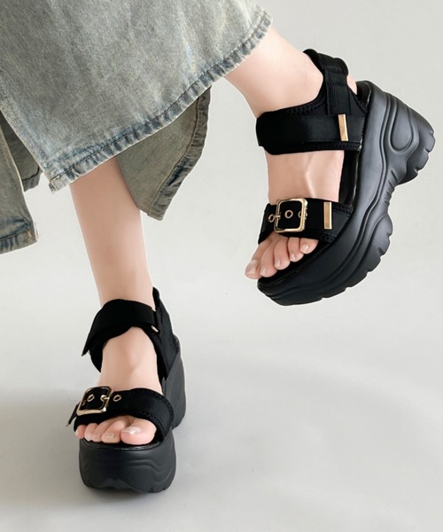 Shoes in Closet（シュークロ） サンダル 超軽量厚底 スタイルアップ