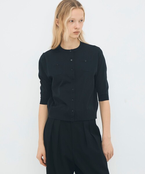 CABaN（キャバン） カーディガン ファインポリエステル ハーフスリーブ