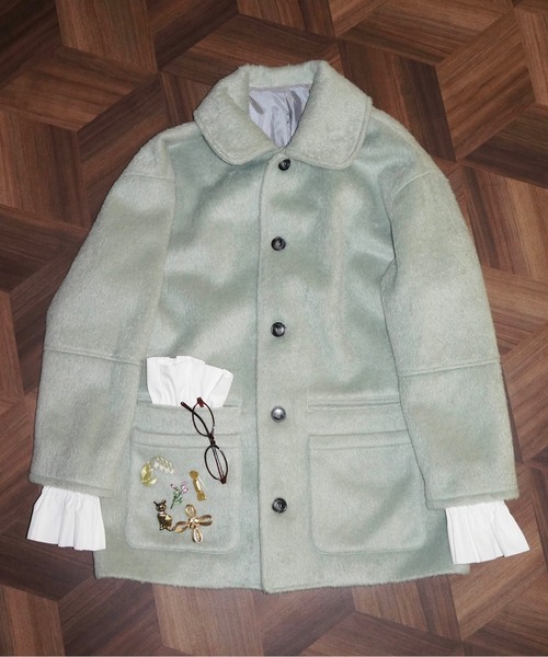 musubore（ムスボレ） コート アウター removable-cuffs 2way shaggy