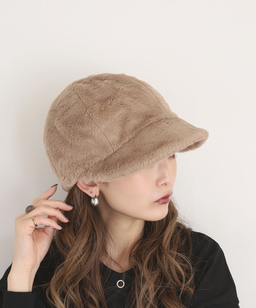 FUNALIVE（ファンアライブ） 帽子 キャスケット ソフトファー